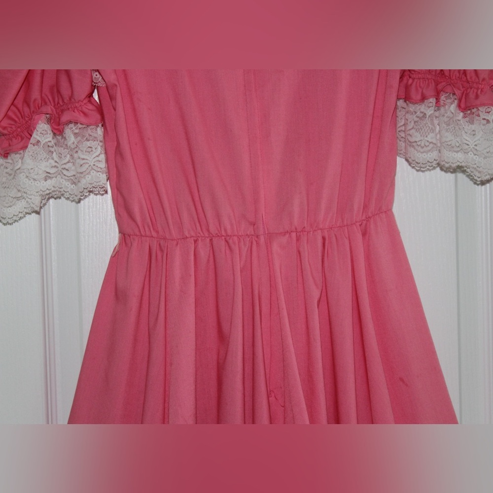 Pink & White Vintage Square Dance Dress Size 12 - Picture 7 of 11